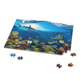 Underwater - coral reef wildlife with shark, turtle - Jigsaw Puzzle