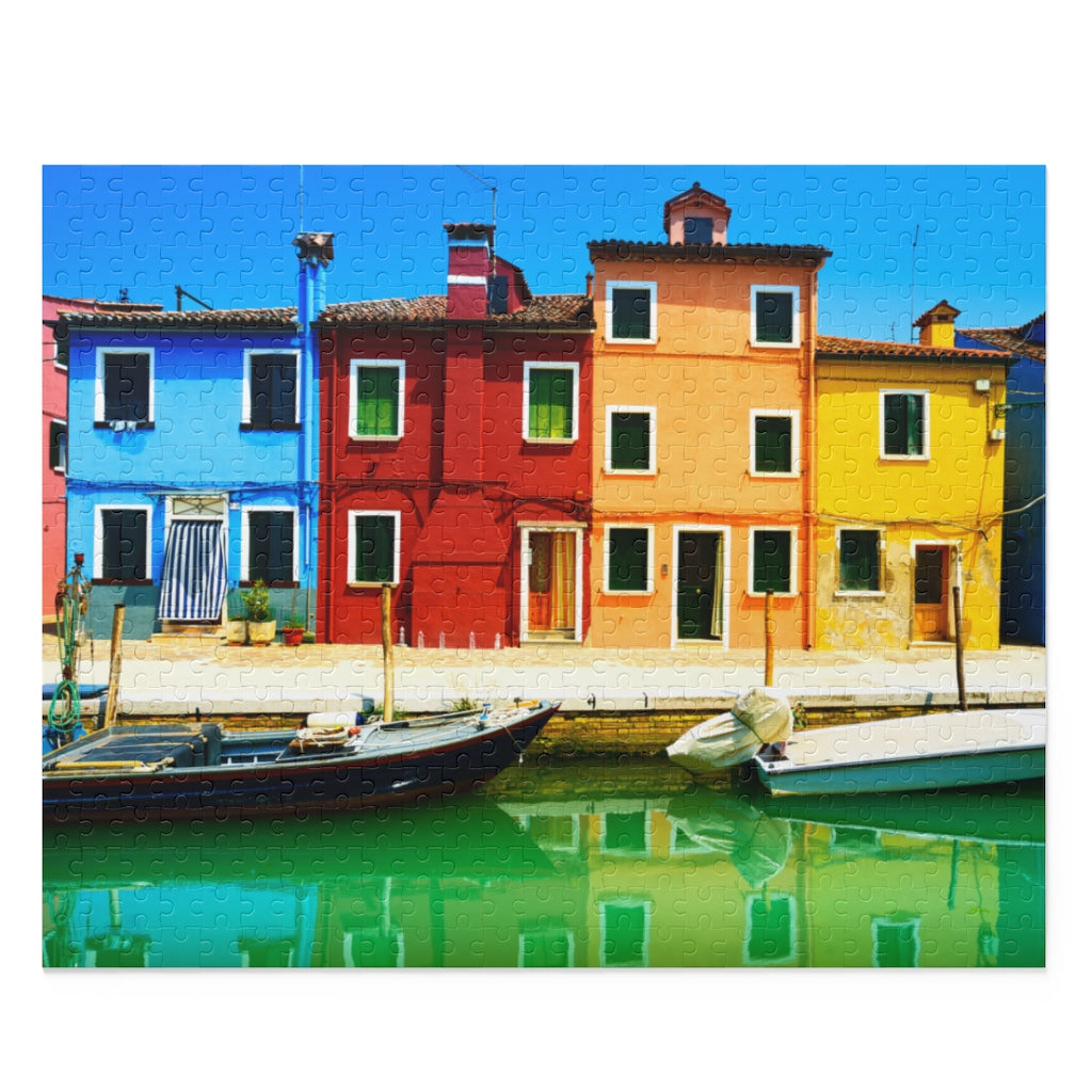 Burano island canal - Venice lagoon, Italy, Europe - Jigsaw Puzzle