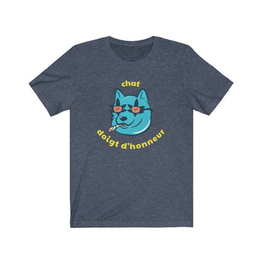 t shirt chat doigt d'honneur