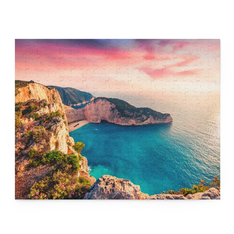 Sunset on the Ionian Sea, Zakynthos island, Greece, Europe - Jigsaw Puzzle