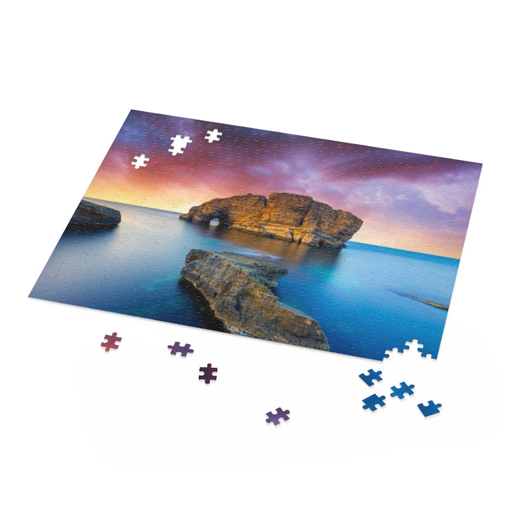 Coastal view with giant rocks - Jigsaw Puzzle
