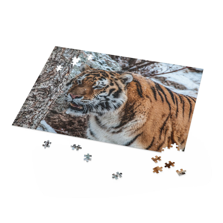 Siberian Tiger in Snow Storm - Jigsaw Puzzle