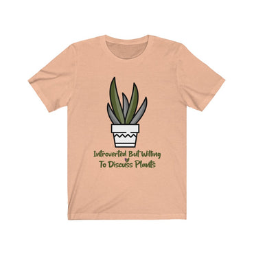t shirt introverted but willing to discuss plants