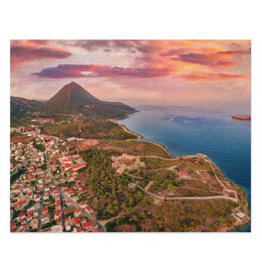 Amazing sunrise on Pylos town, Greece, Europe - Jigsaw Puzzle
