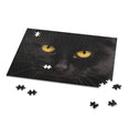 Black cat with yellow eyes - Jigsaw Puzzle