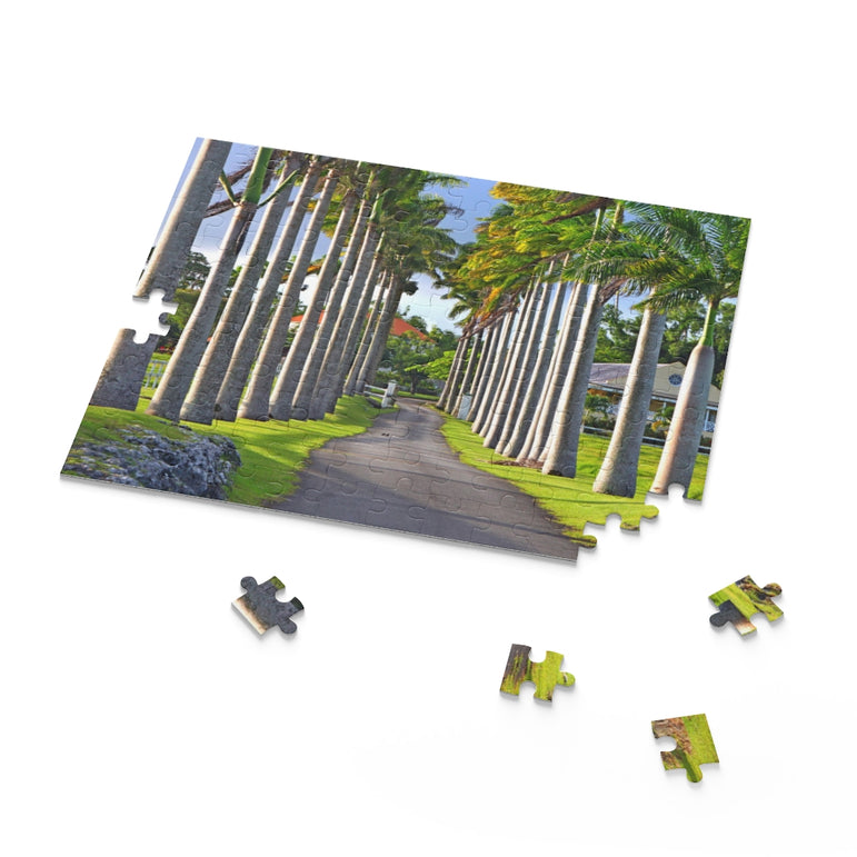 Palm Tree at Lion Castle in St Thomas Barbados - Jigsaw Puzzle