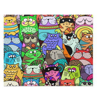 A hand drawn doodle - Cute Cats - Jigsaw Puzzle