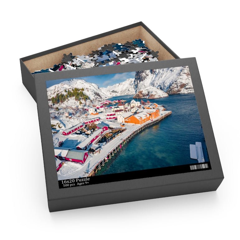 Norway, Europe - Morning scene of Lofoten Islands - Jigsaw Puzzle