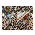 Patchwork leopard and zebra design pattern, leopard and ethnic pattern - Jigsaw Puzzle