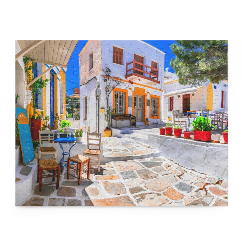 Greek village in Paros island, Greece - Jigsaw Puzzle