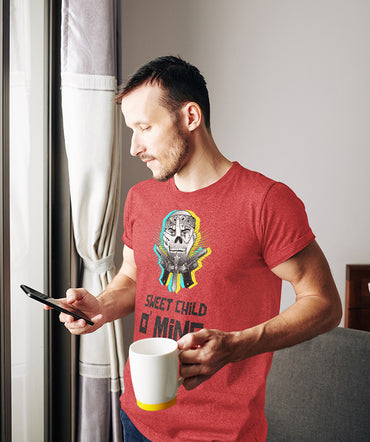 sweet child o mine t shirt Male Heather Red